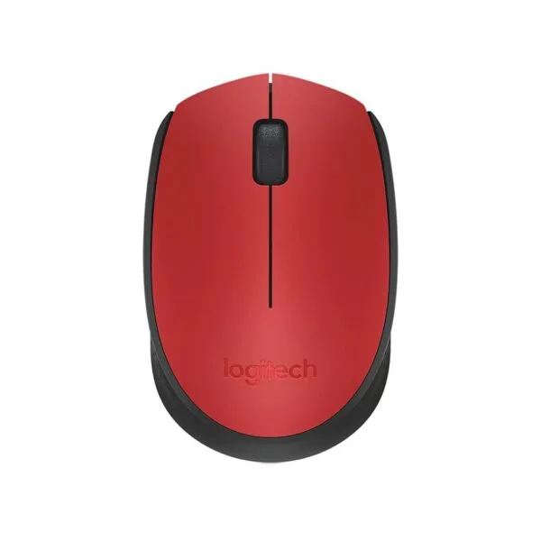 Logitech M171 Wireless Mouse(Black & Red)
