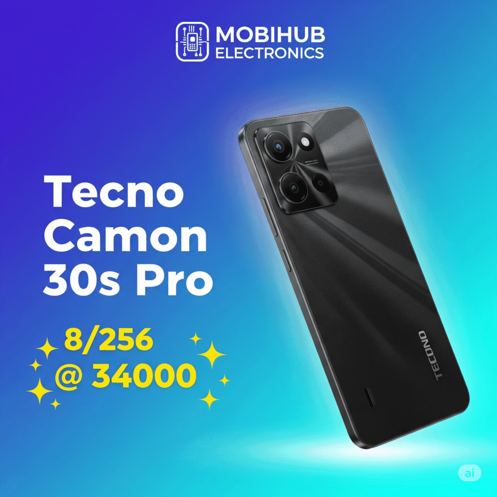 Tecno camon 30s pro 8/256@34000