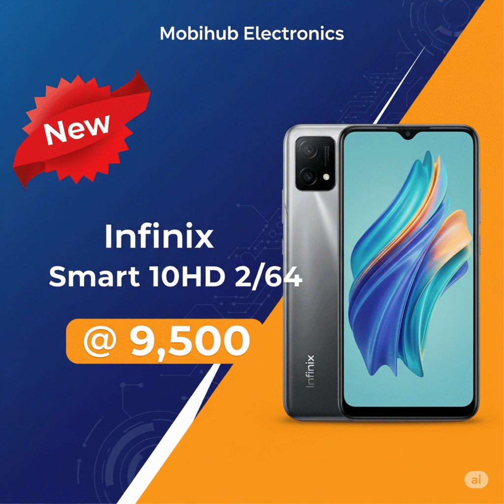 Infinix smart 10hd 2/64@9,500🆕