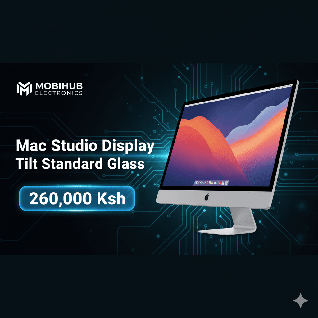 Mac studio display 27inch 5K tilt standaed glass @260,000 (Edit this add the word standard glass)🆕🆕