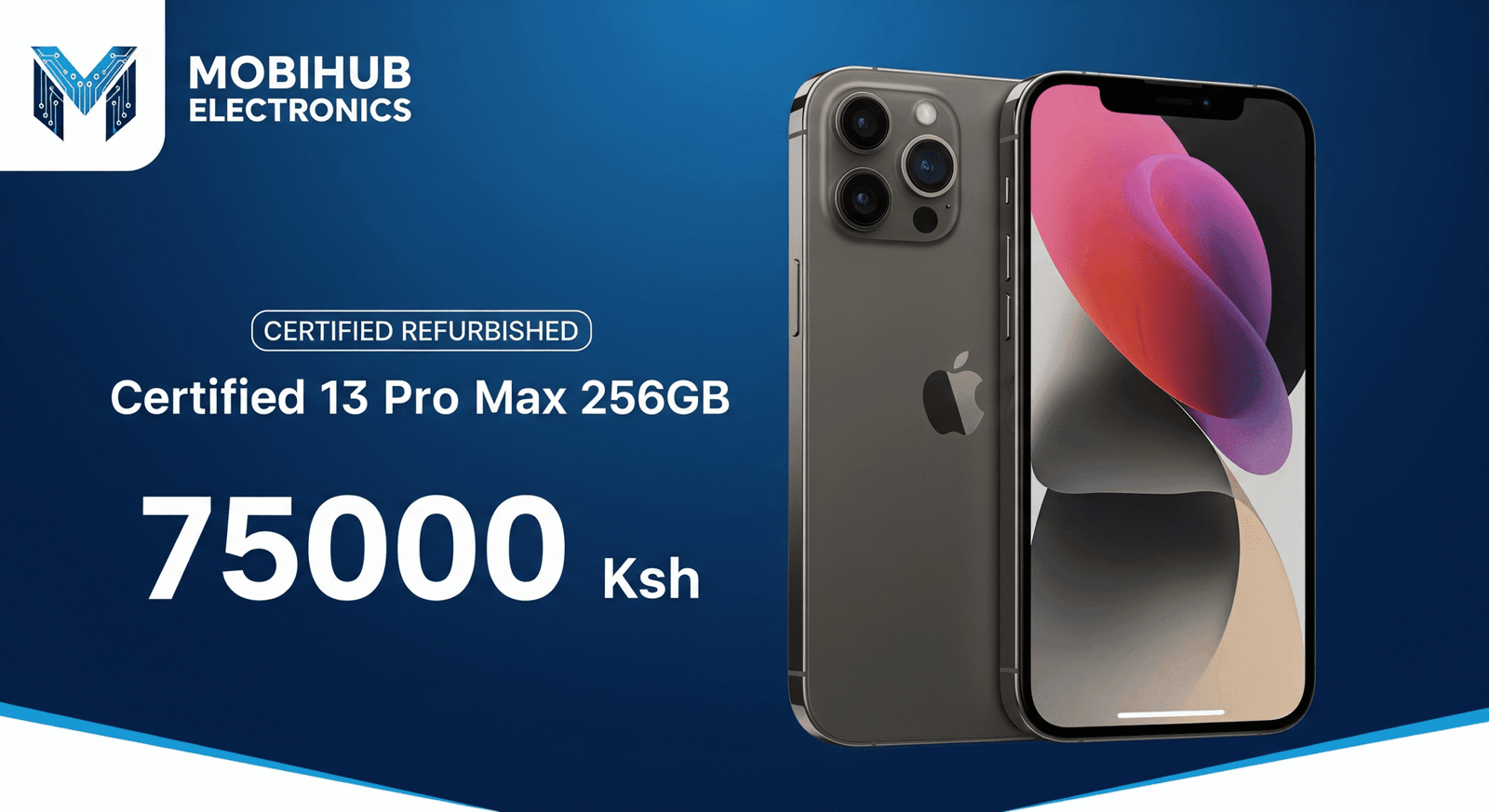 Certified refurbished 13 Pro Max 256 @ 75,000