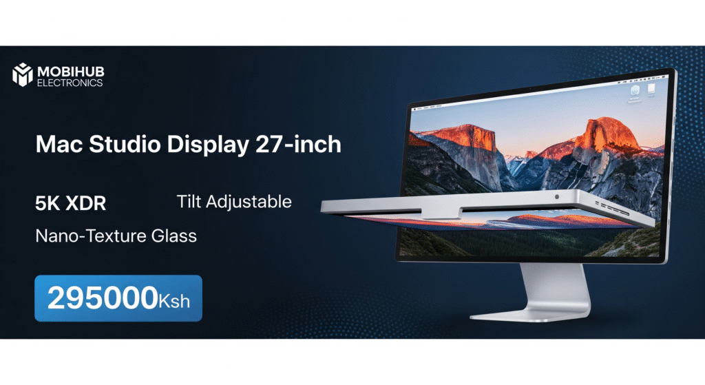 Mac STUDIO DISPLAY 27"/5K XDR TILT ADJUSTABLE - NANO TEXTURE GLASS @ 295,000 (post as new capture the word Nano)🆕🆕