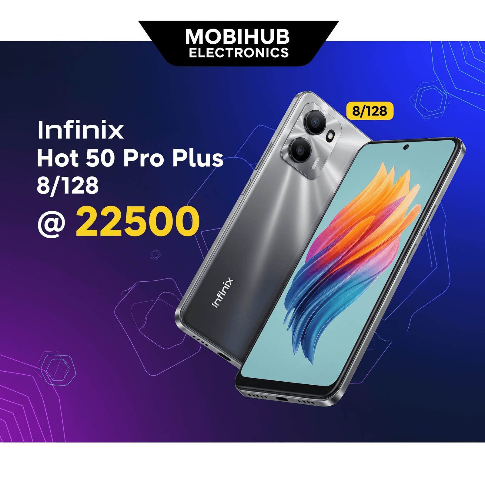 Infinix hot 50 pro plus 8/128@22500