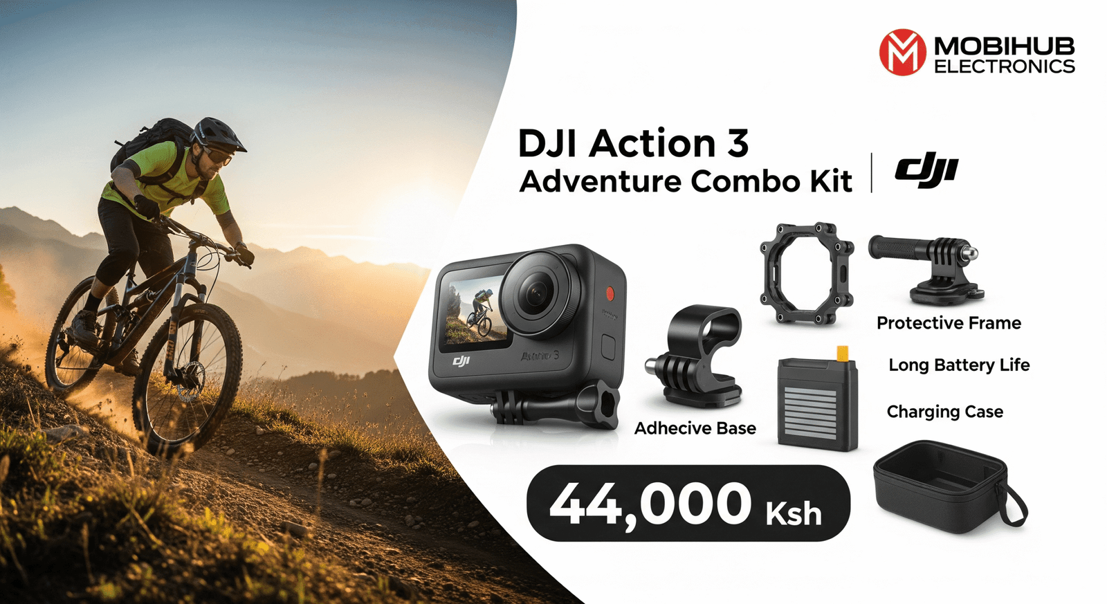 Dji action 3 adventure combo kit@44,000