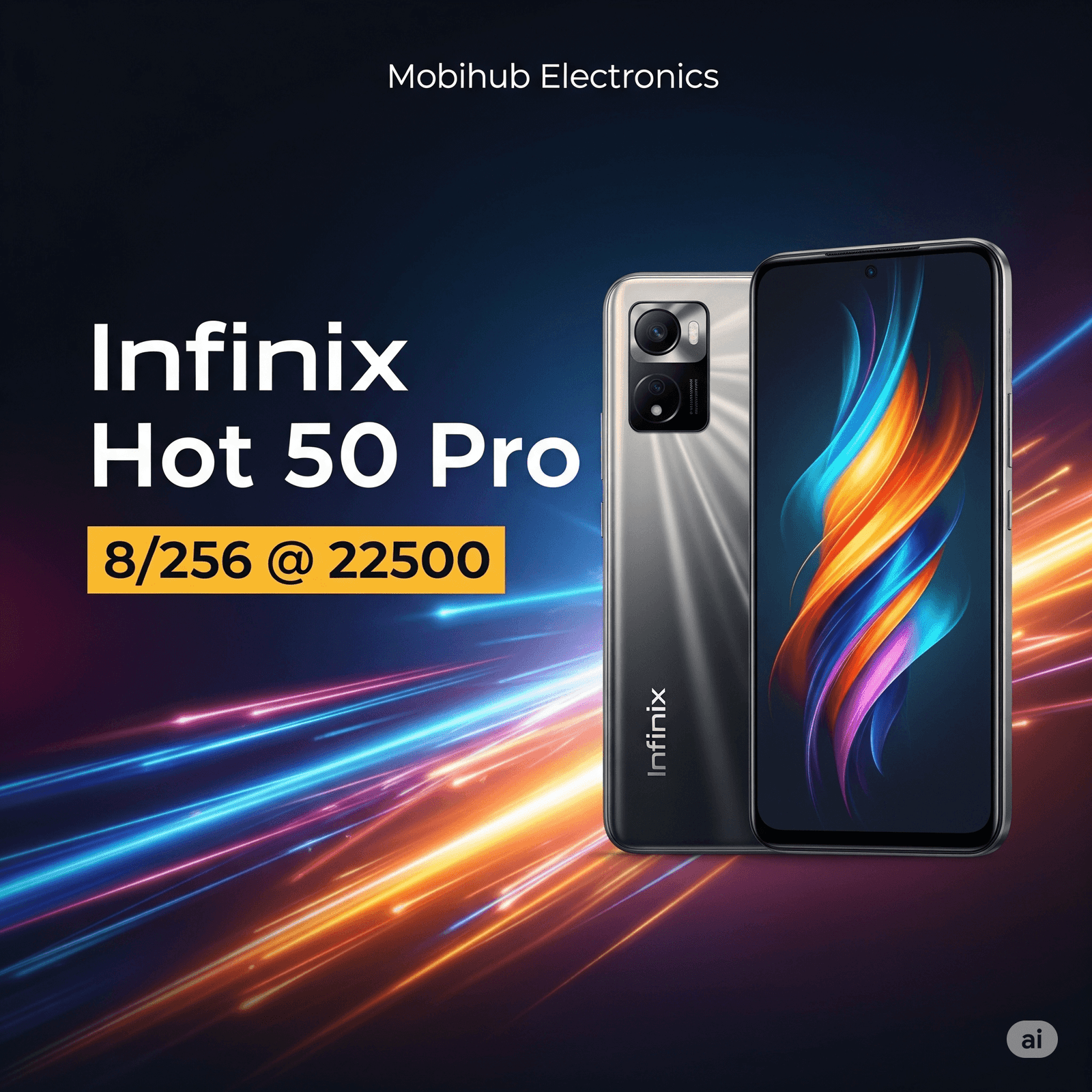 Infinix hot 50 pro 8/256@22500