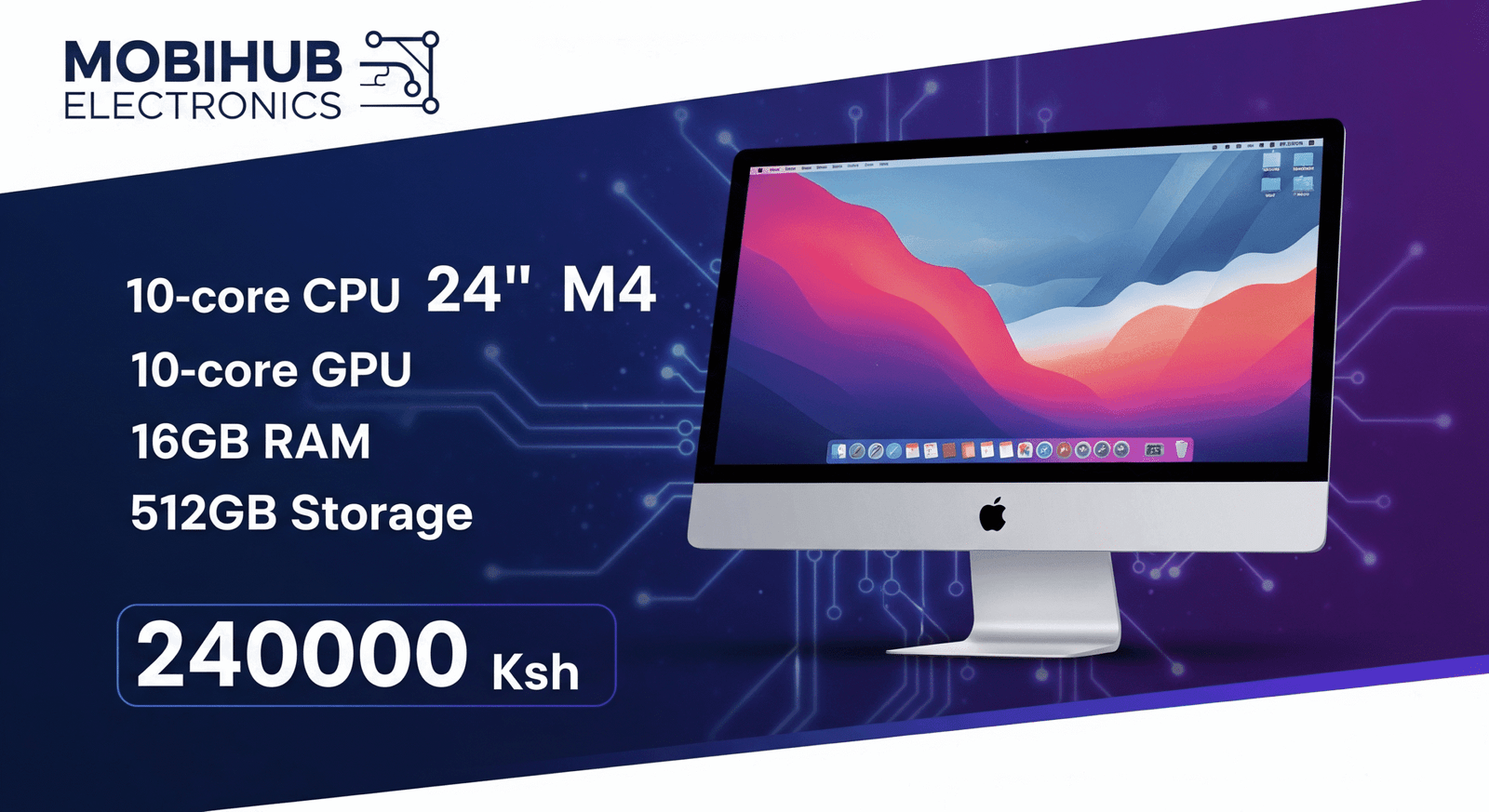 Imac 24inch M4 10c/10c 16gb/512gb@240000