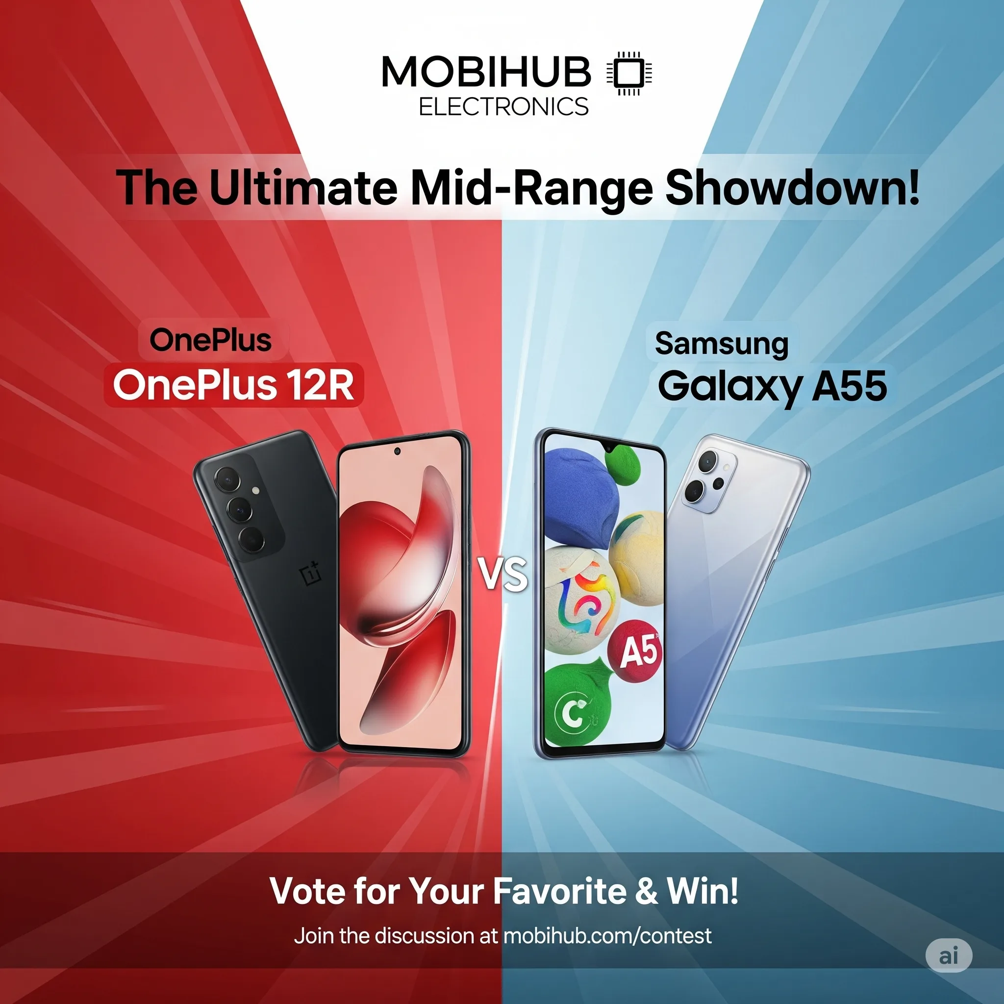 OnePlus 12R vs Samsung Galaxy A55