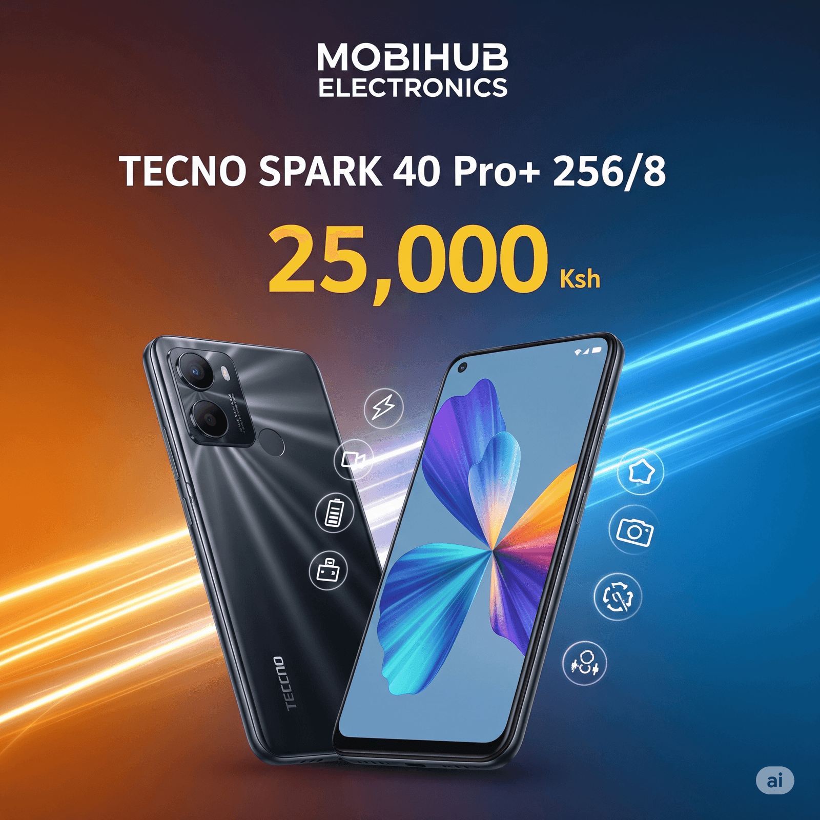 Tecno Spark 40pro+ 256/8@ 25000🆕