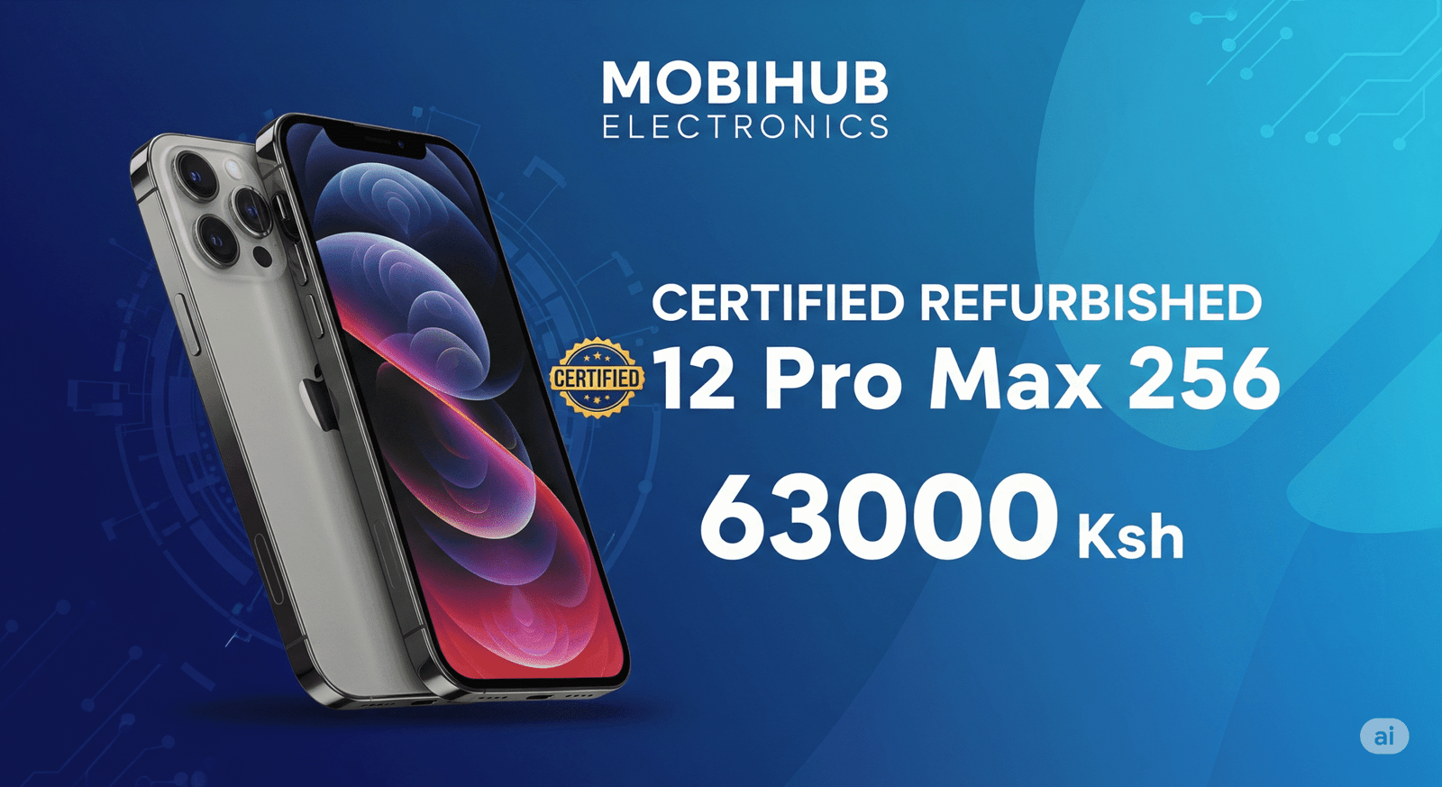 Certified refurbished 12 Pro Max 256 @ 63,000