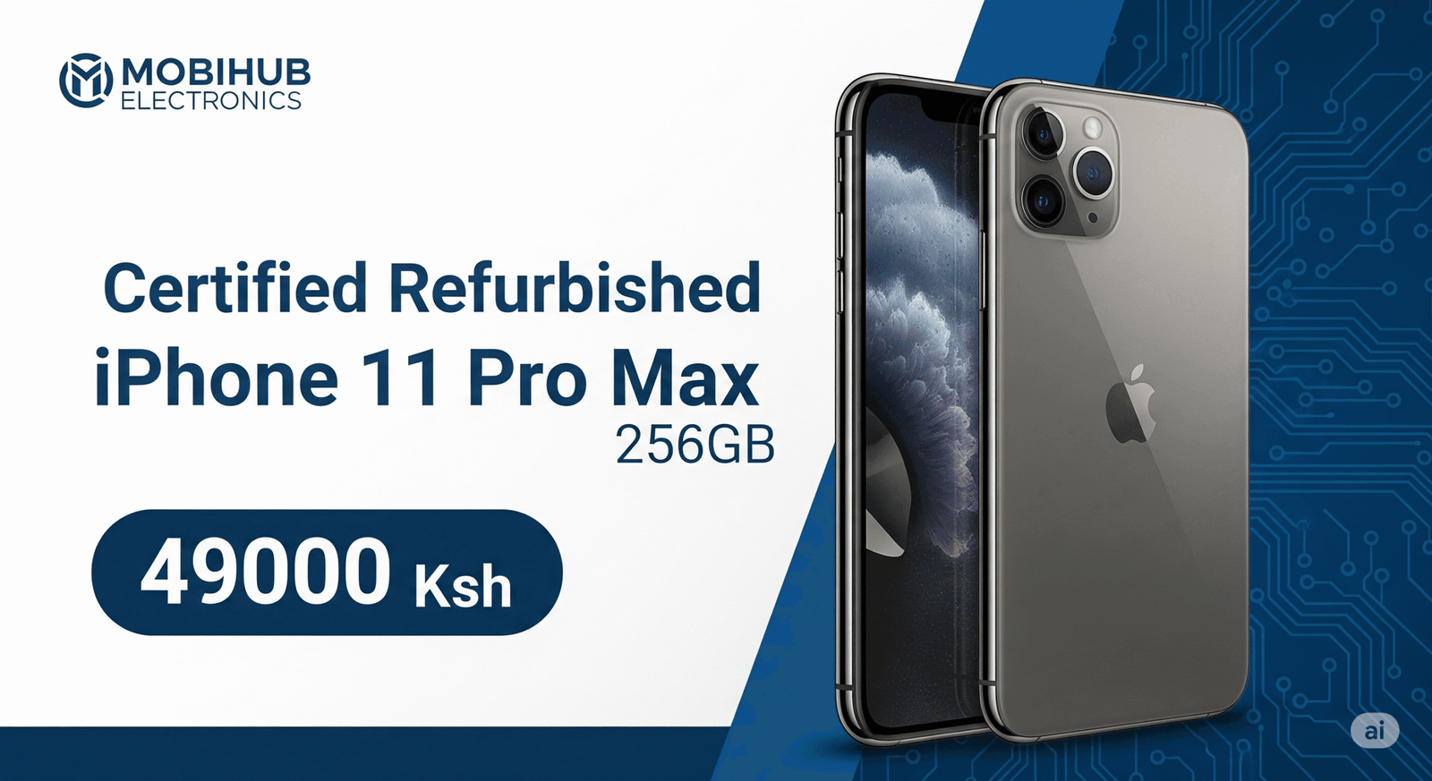 Certified refurbished 11 Pro Max 256 @ 49,000
