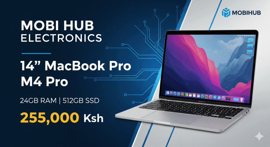 Macbook Pro M4 Pro 14inches 24/512gb@255,000🆕